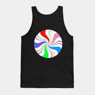 Round Rainbow Peppermint Candy Tank Top